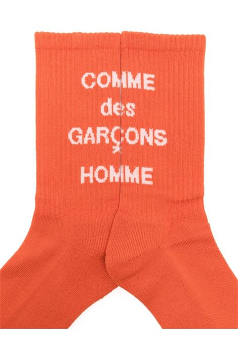 Orange logo-jacquard socks Comme Des Garcons Homme - Unisex COMME DES GARCONS HOMME | HNK5015